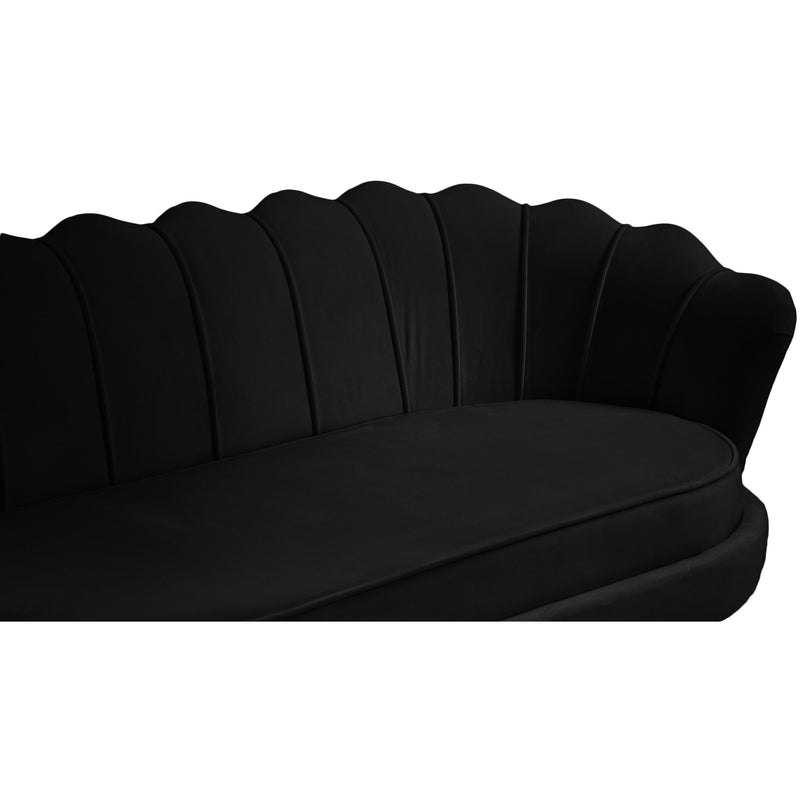 Meridian Gardenia Black Velvet Sofa IMAGE 10