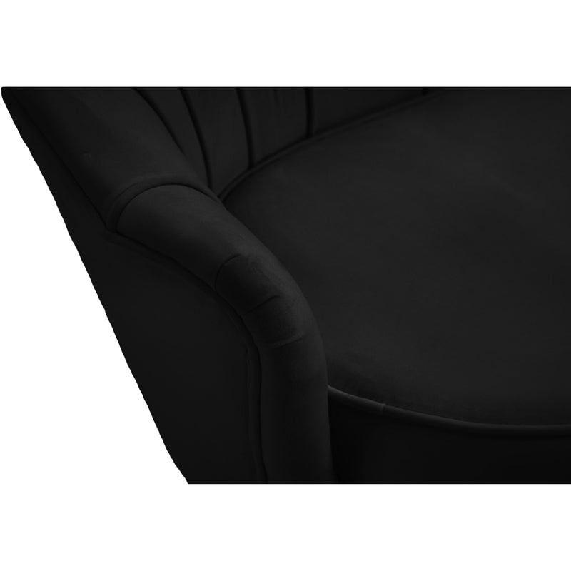 Meridian Gardenia Black Velvet Sofa IMAGE 12