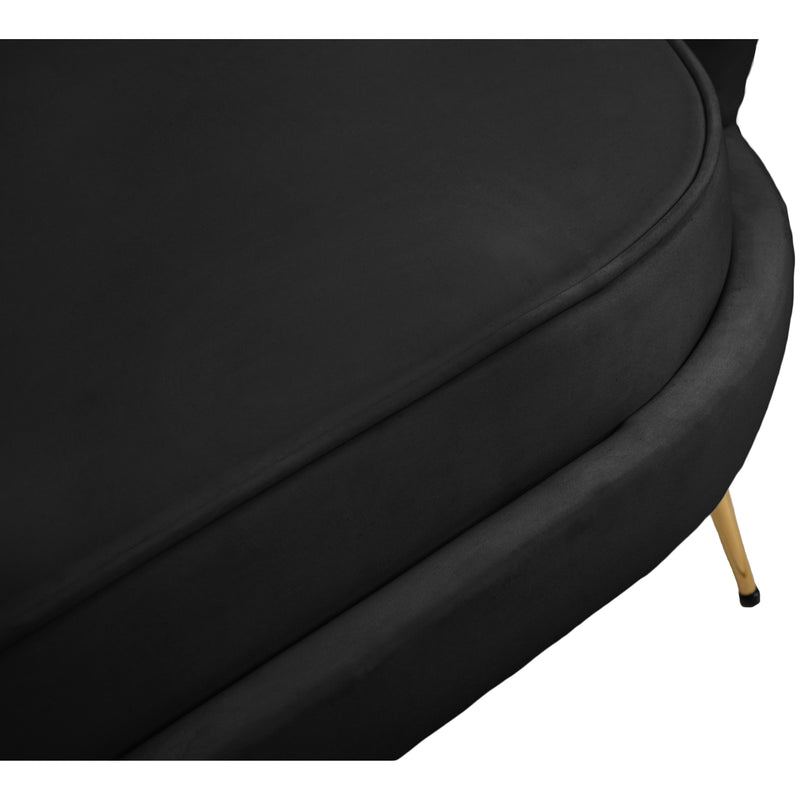 Meridian Gardenia Black Velvet Sofa IMAGE 13