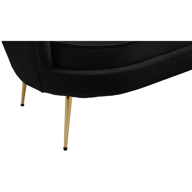 Meridian Gardenia Black Velvet Sofa IMAGE 14