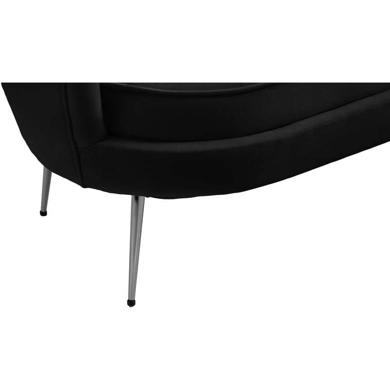 Meridian Gardenia Black Velvet Sofa IMAGE 15