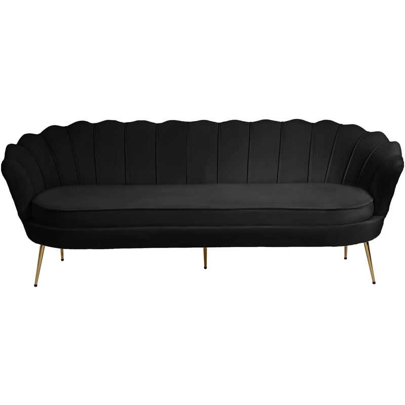 Meridian Gardenia Black Velvet Sofa IMAGE 8