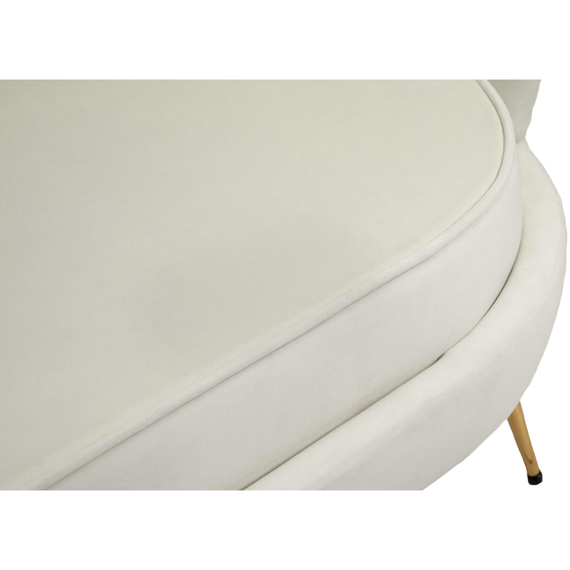 Meridian Gardenia Cream Velvet Sofa IMAGE 13