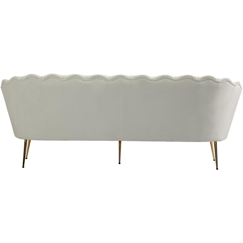 Meridian Gardenia Cream Velvet Sofa IMAGE 5