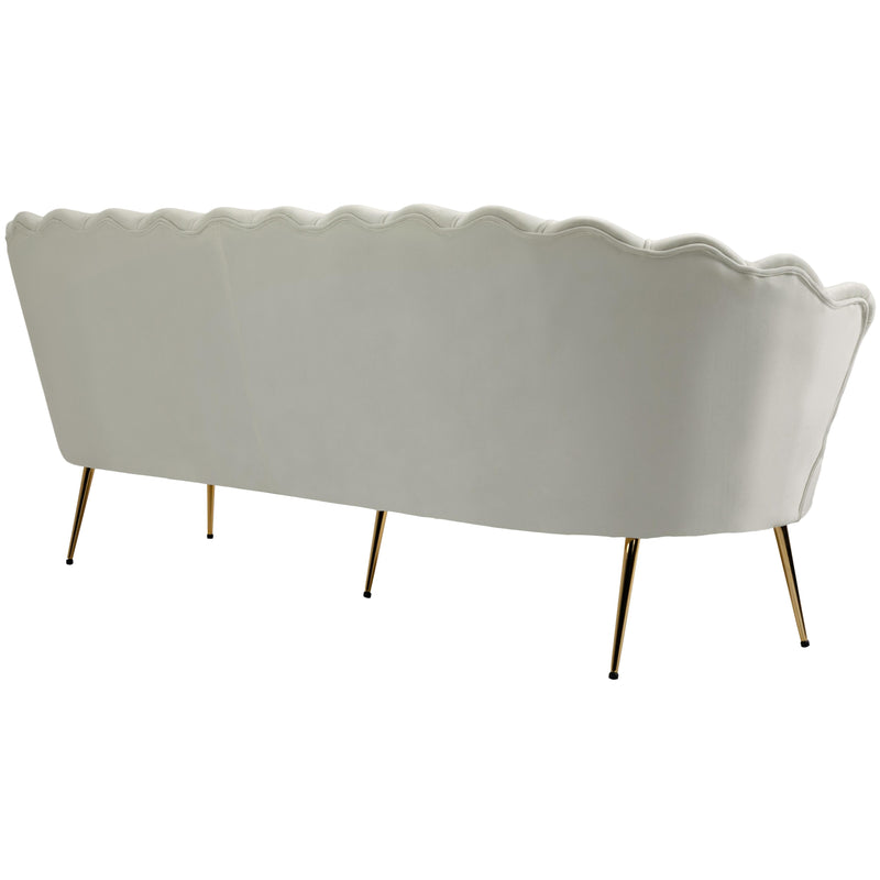 Meridian Gardenia Cream Velvet Sofa IMAGE 9