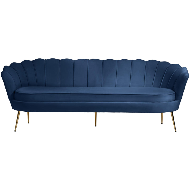 Meridian Gardenia Navy Velvet Sofa IMAGE 6