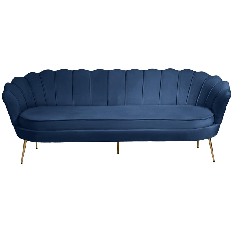 Meridian Gardenia Navy Velvet Sofa IMAGE 7