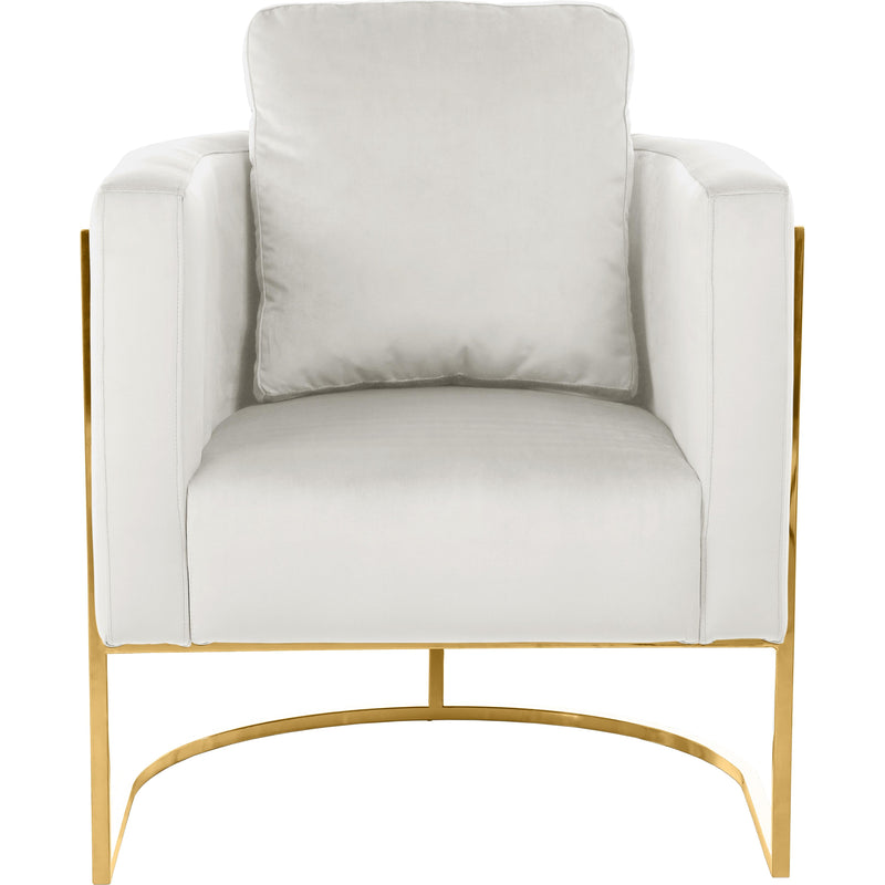 Meridian Casa Cream Velvet Chair IMAGE 4