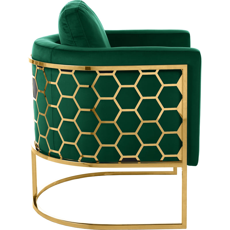 Meridian Casa Green Velvet Chair IMAGE 3