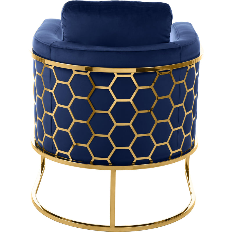 Meridian Casa Navy Velvet Chair IMAGE 2