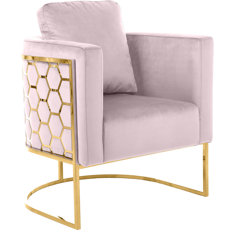 Meridian Casa Pink Velvet Chair IMAGE 1