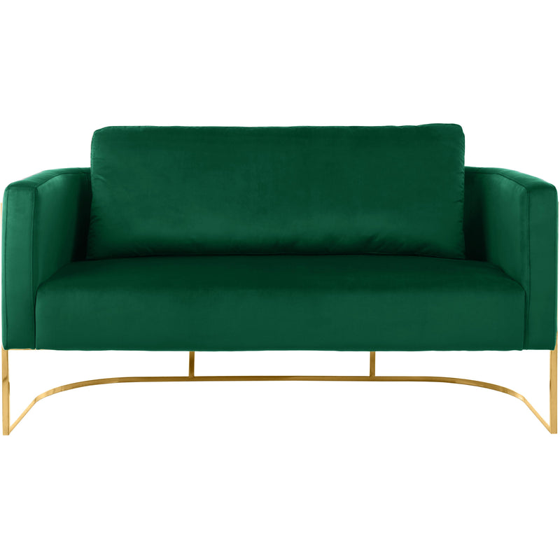 Meridian Casa Green Velvet Loveseat IMAGE 4