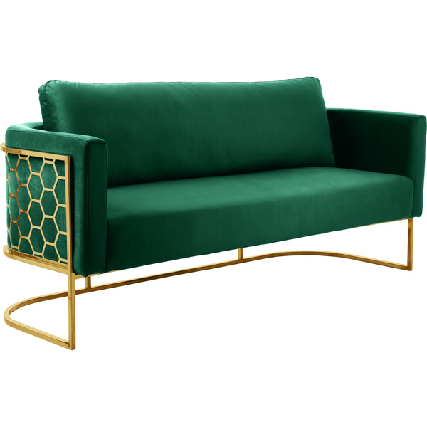 Meridian Casa Green Velvet Sofa IMAGE 1