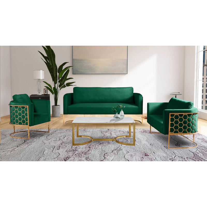 Meridian Casa Green Velvet Sofa IMAGE 6