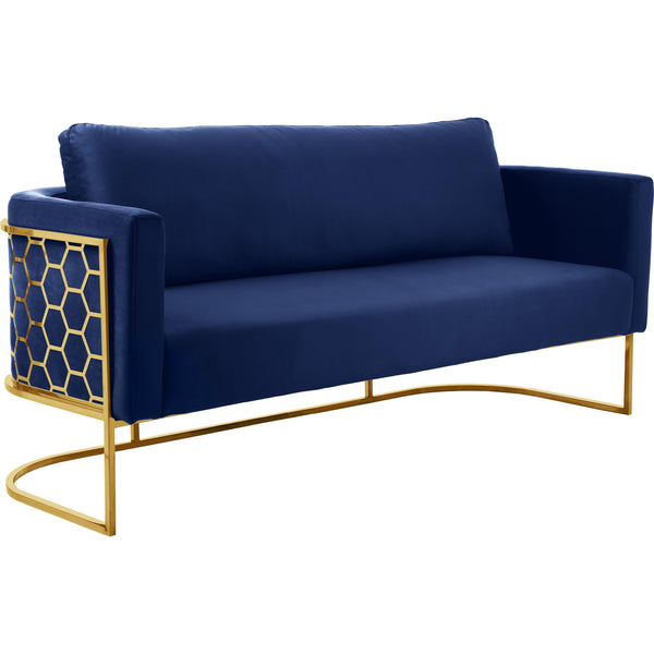 Meridian Casa Navy Velvet Sofa IMAGE 1