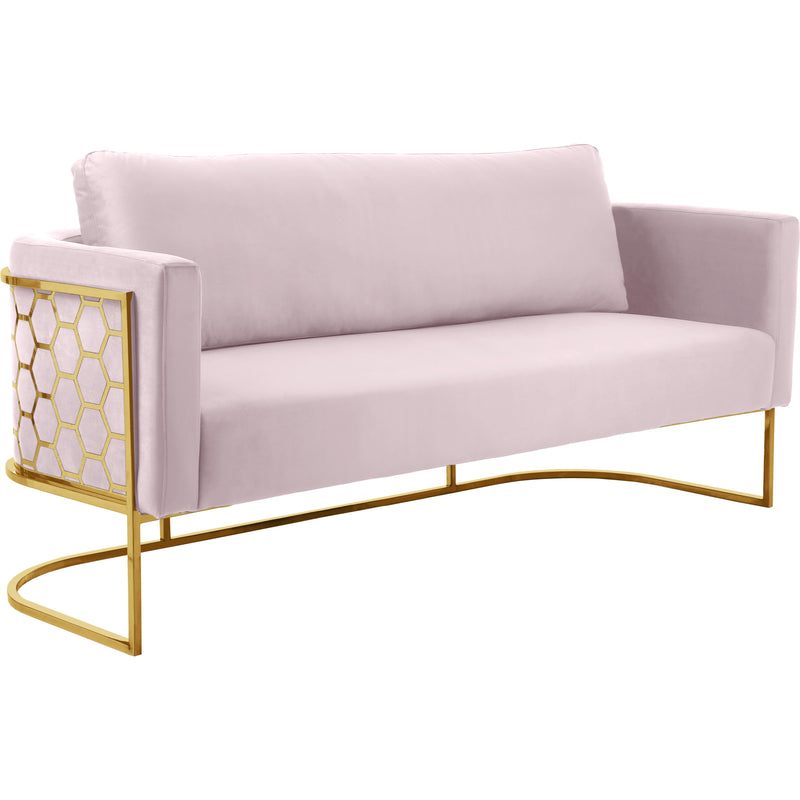 Meridian Casa Pink Velvet Sofa IMAGE 1