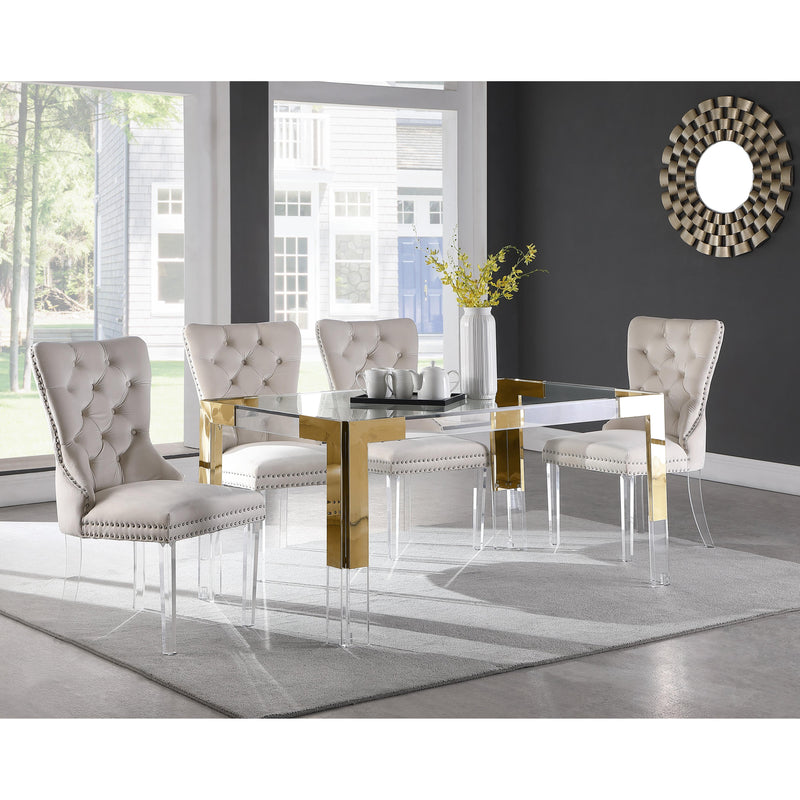 Meridian Casper Rich Gold Dining Table IMAGE 5