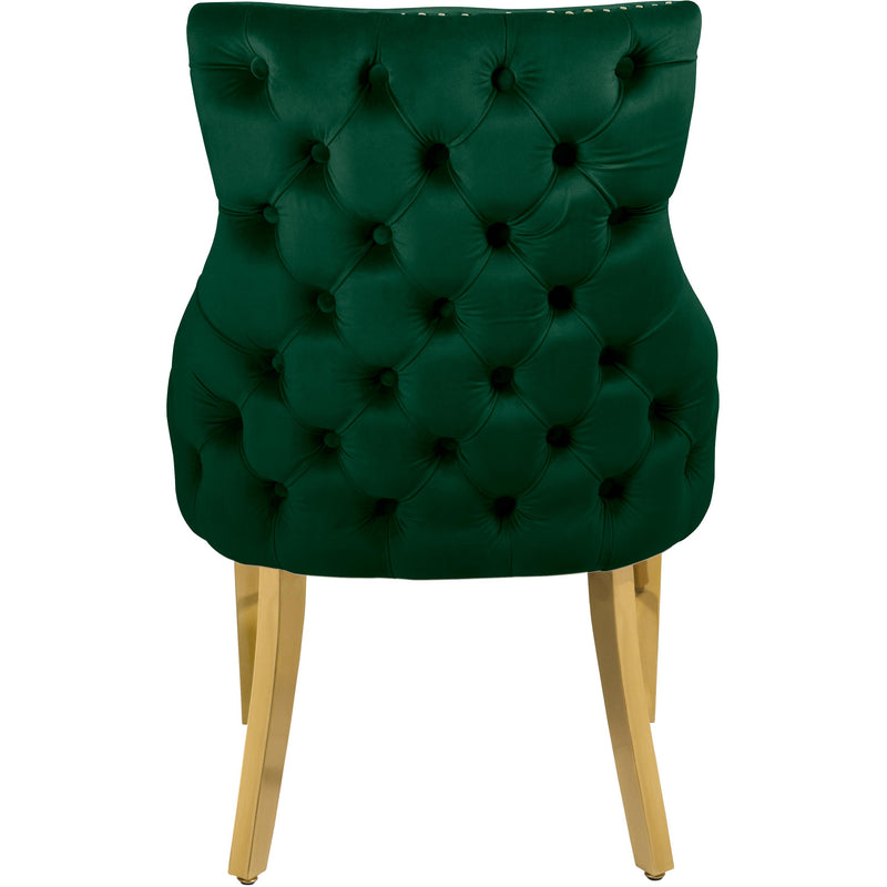 Meridian Tuft Green Velvet Dining Chair IMAGE 4