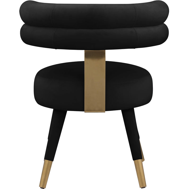 Meridian Fitzroy Black Velvet Dining Chair IMAGE 4