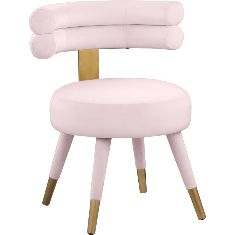 Meridian Fitzroy Pink Velvet Dining Chair IMAGE 1