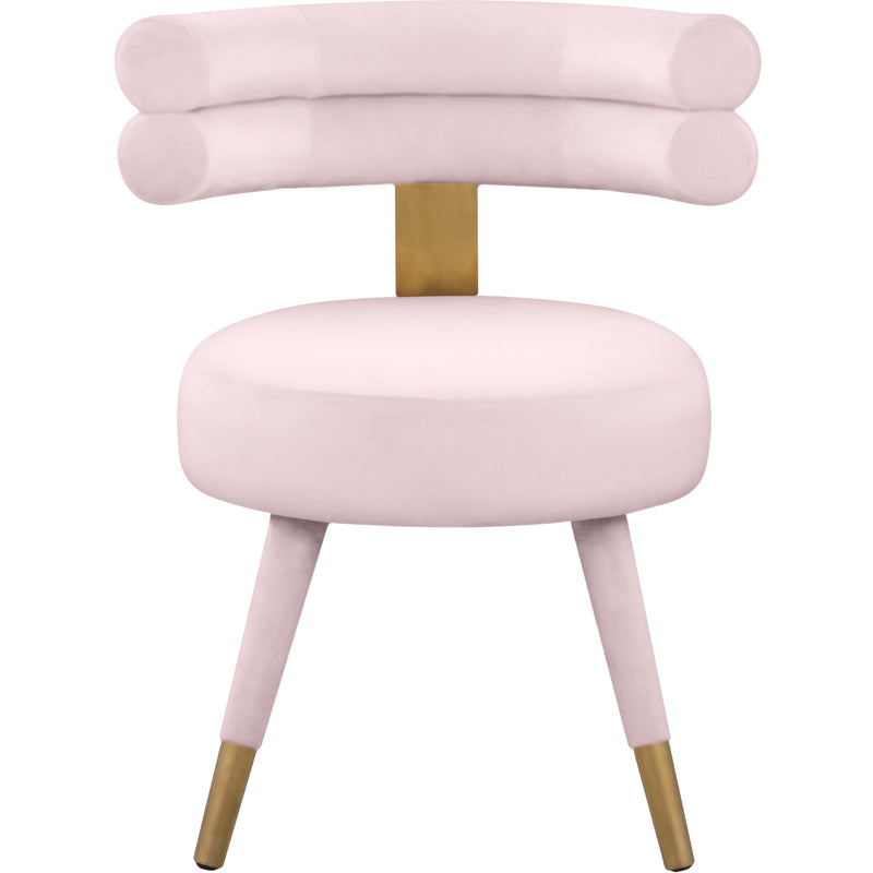 Meridian Fitzroy Pink Velvet Dining Chair IMAGE 2