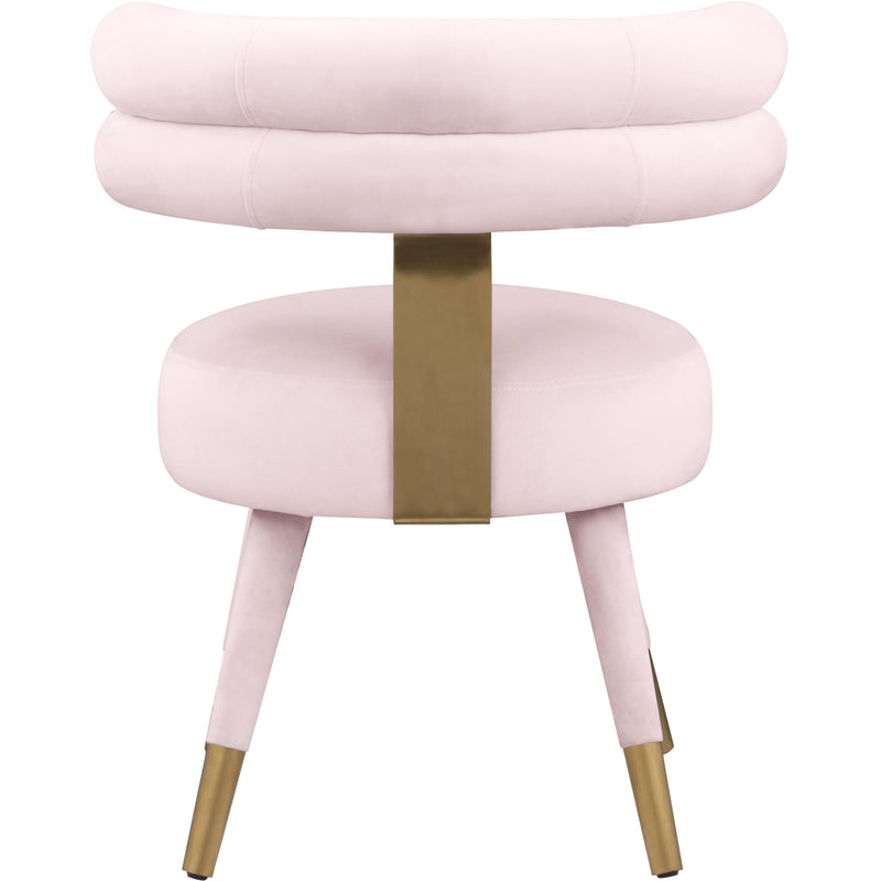 Meridian Fitzroy Pink Velvet Dining Chair IMAGE 4