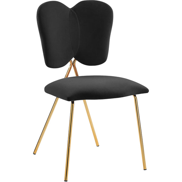 Meridian Angel Black Velvet Dining Chair IMAGE 1