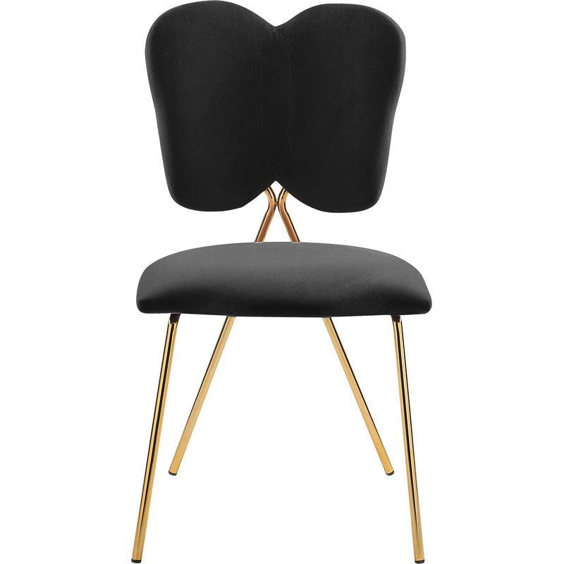 Meridian Angel Black Velvet Dining Chair IMAGE 2