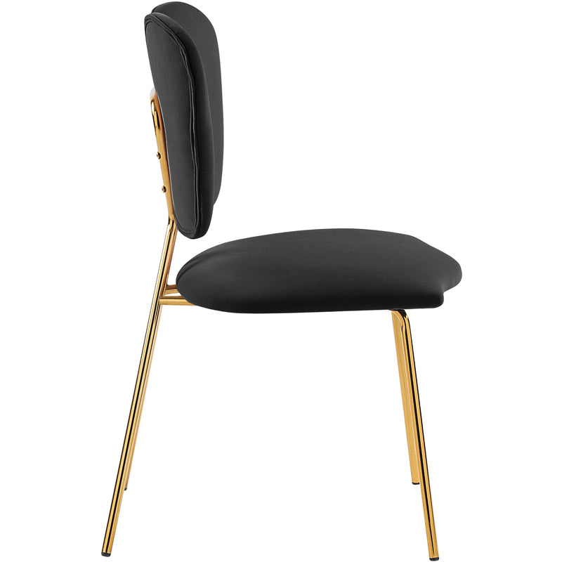 Meridian Angel Black Velvet Dining Chair IMAGE 3