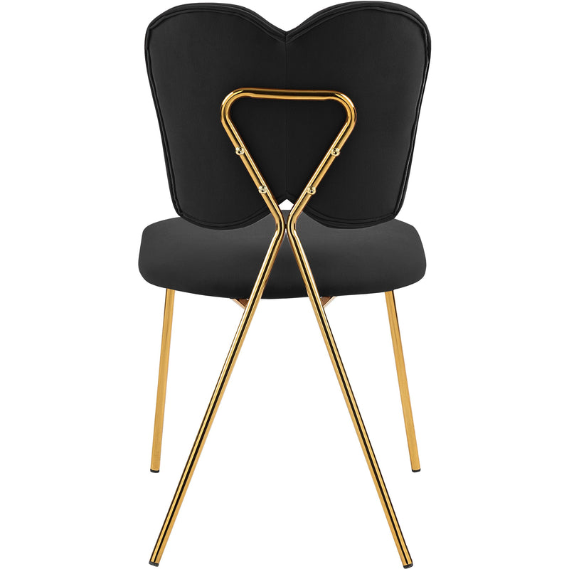 Meridian Angel Black Velvet Dining Chair IMAGE 4