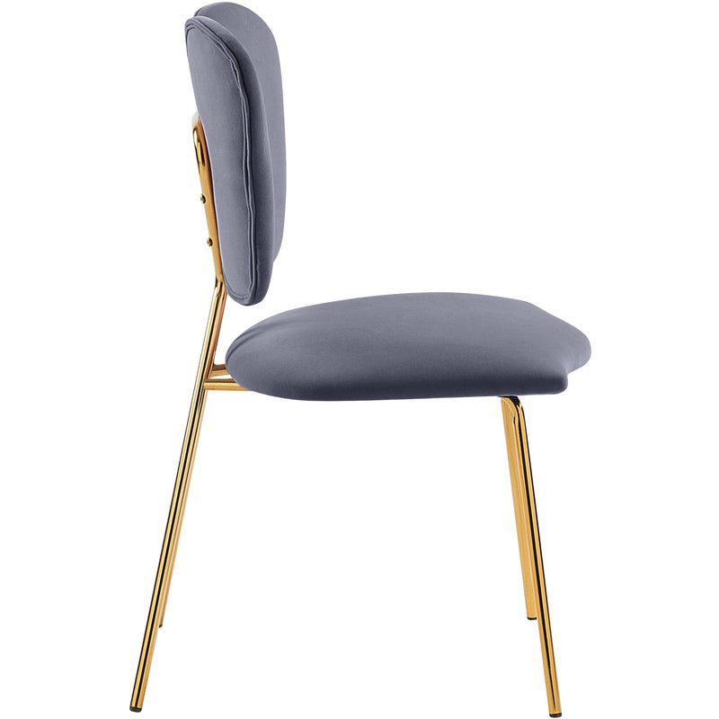 Meridian Angel Grey Velvet Dining Chair IMAGE 3