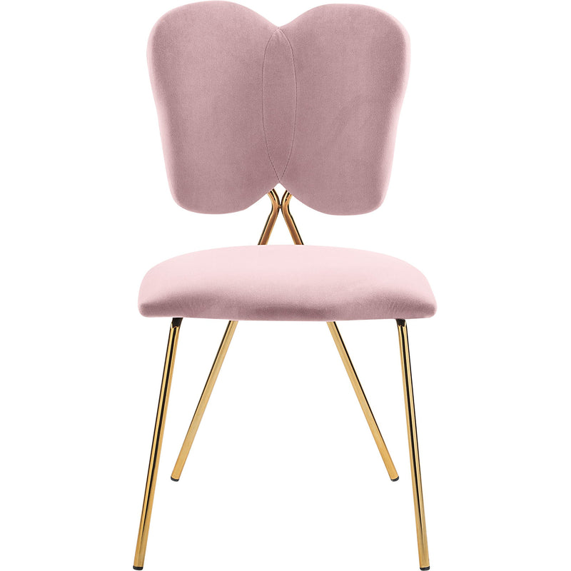 Meridian Angel Pink Velvet Dining Chair IMAGE 2