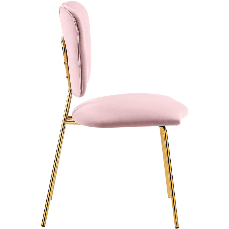 Meridian Angel Pink Velvet Dining Chair IMAGE 3