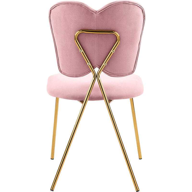 Meridian Angel Pink Velvet Dining Chair IMAGE 4