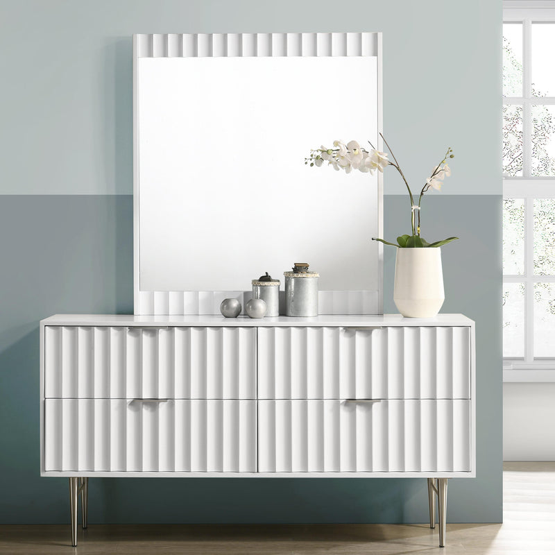 Meridian Modernist White Gloss Dresser IMAGE 10