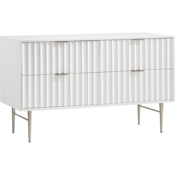 Meridian Modernist White Gloss Dresser IMAGE 1