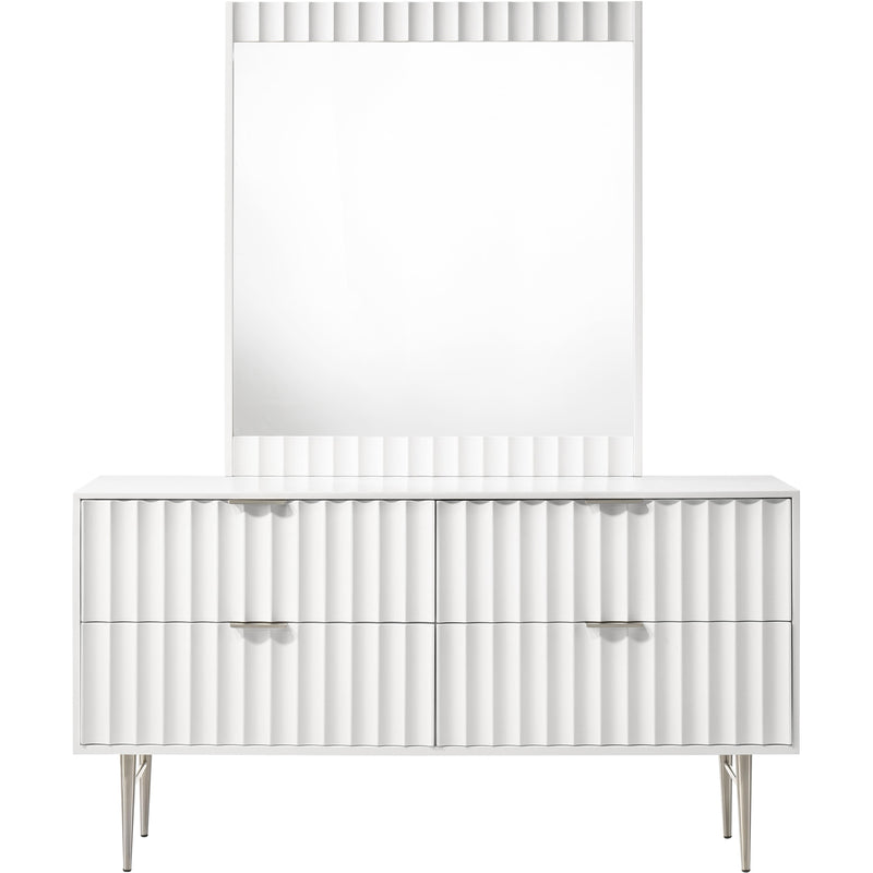 Meridian Modernist White Gloss Dresser IMAGE 3