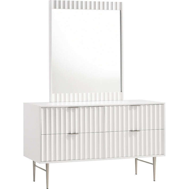 Meridian Modernist White Gloss Dresser IMAGE 4