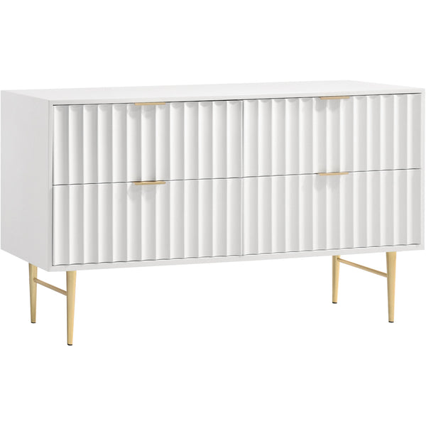 Meridian Modernist White Gloss Dresser IMAGE 1