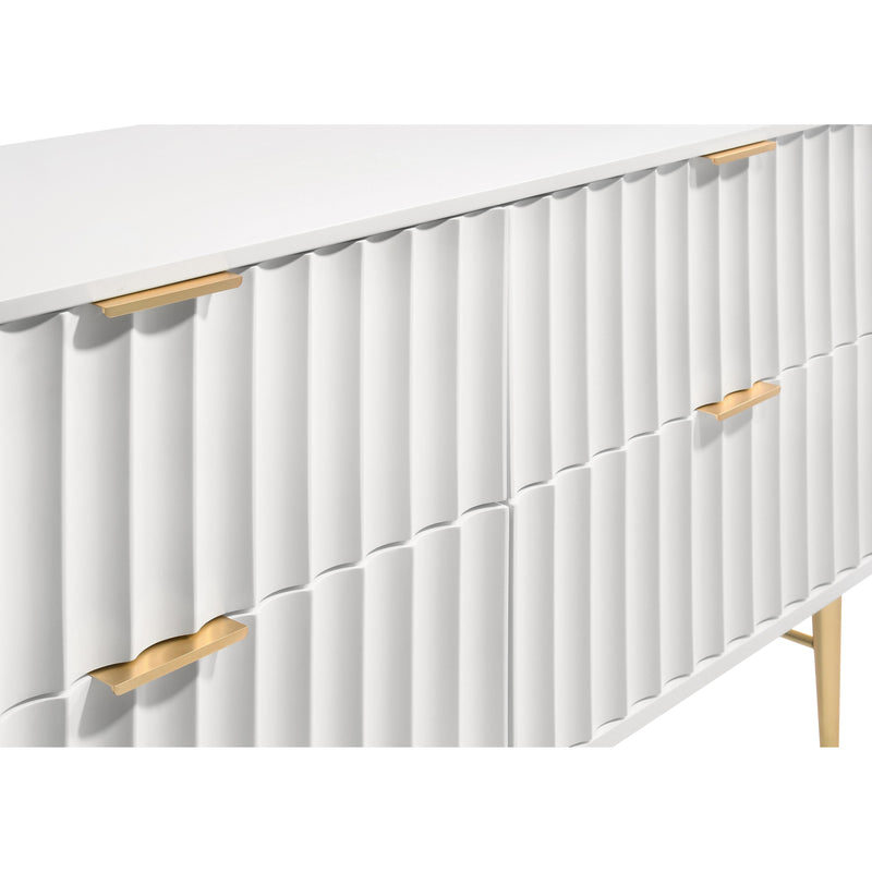 Meridian Modernist White Gloss Dresser IMAGE 8