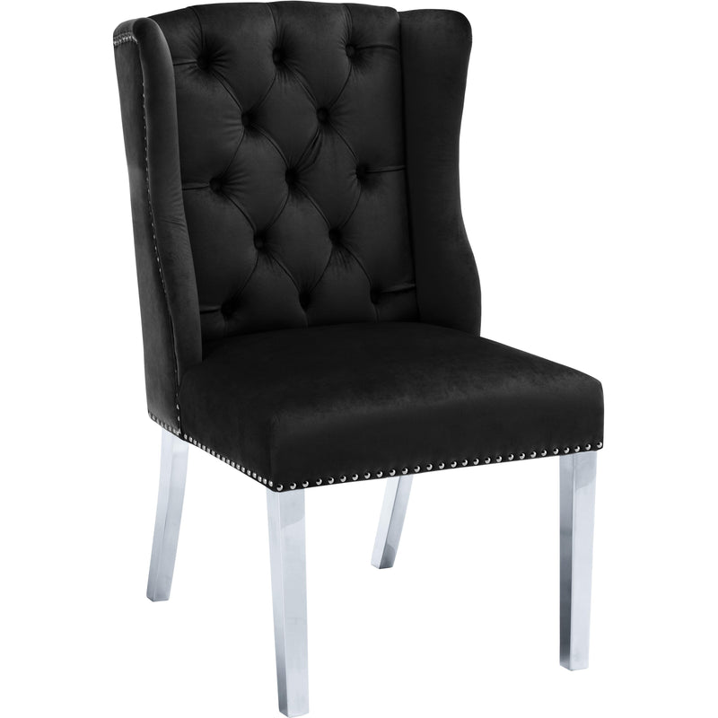 Meridian Suri Black Velvet Dining Chair IMAGE 1