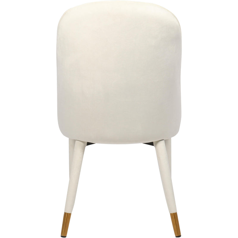 Meridian Belle Cream Velvet Dining Chair IMAGE 2