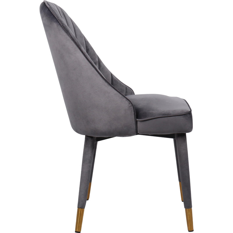 Meridian Belle Grey Velvet Dining Chair IMAGE 3