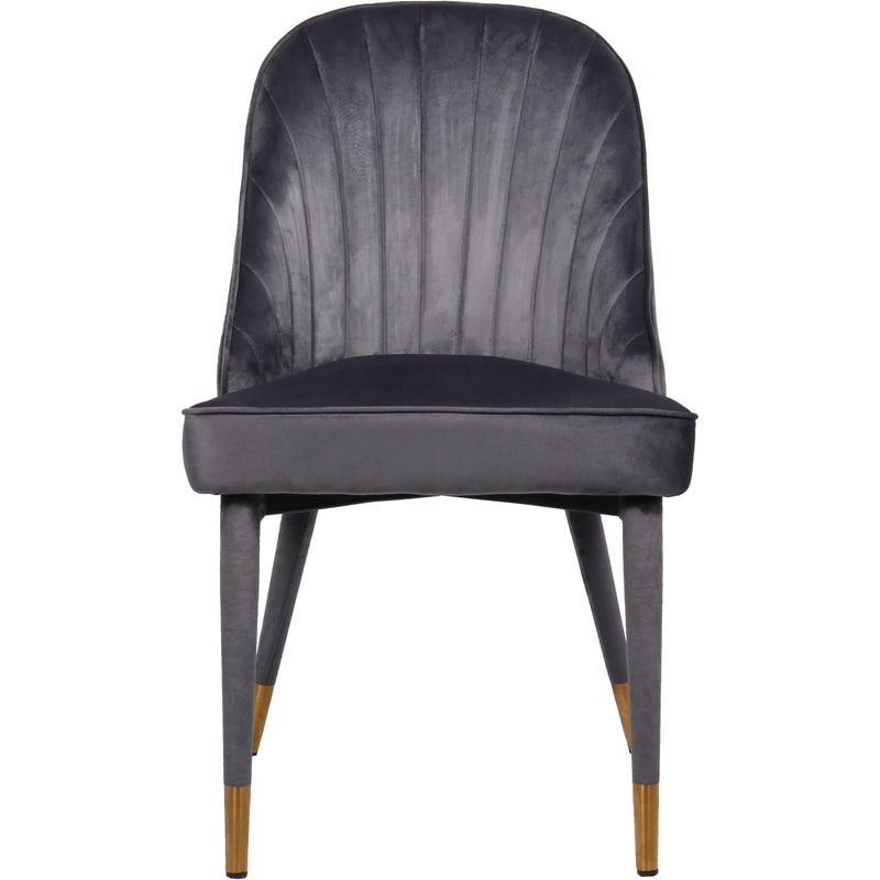 Meridian Belle Grey Velvet Dining Chair IMAGE 5