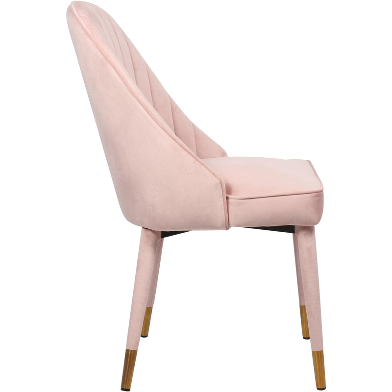 Meridian Belle Pink Velvet Dining Chair IMAGE 3