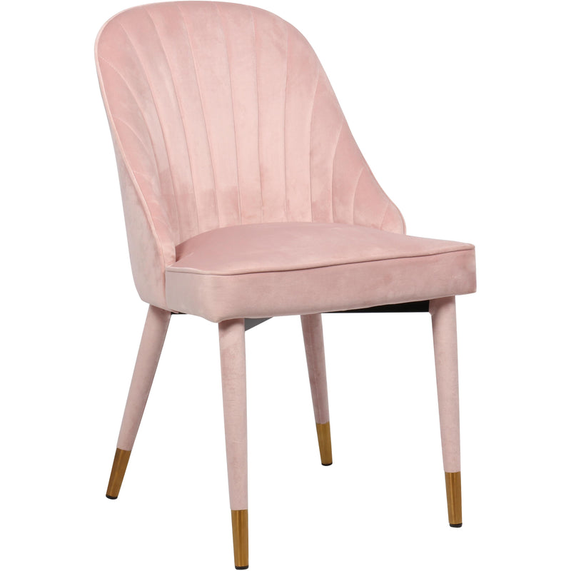 Meridian Belle Pink Velvet Dining Chair IMAGE 4