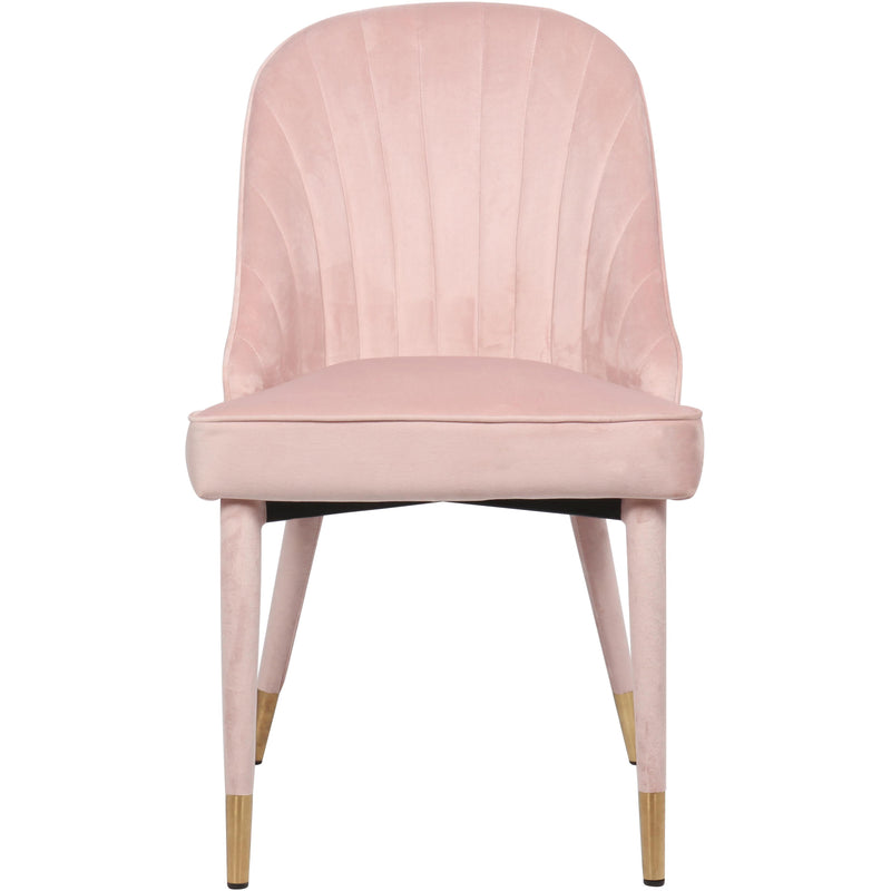 Meridian Belle Pink Velvet Dining Chair IMAGE 5