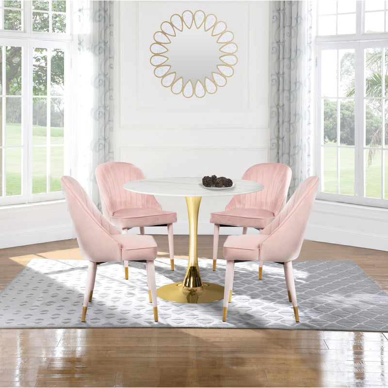 Meridian Belle Pink Velvet Dining Chair IMAGE 6