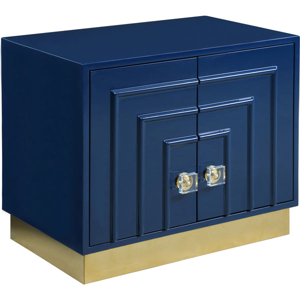 Meridian Cosmopolitan Navy Lacquer Side Table IMAGE 1