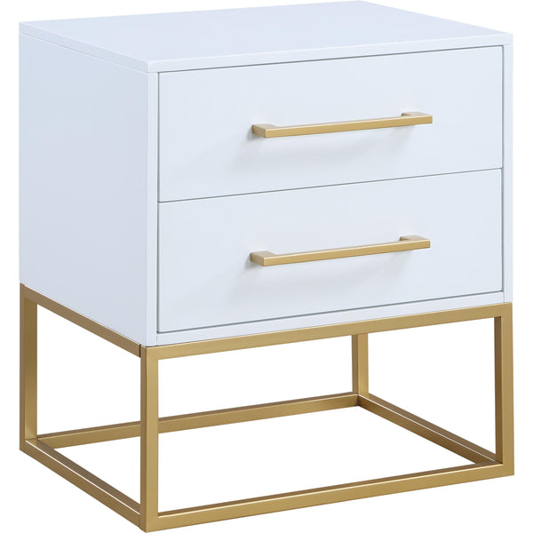 Meridian Maxine White Night Stand IMAGE 1